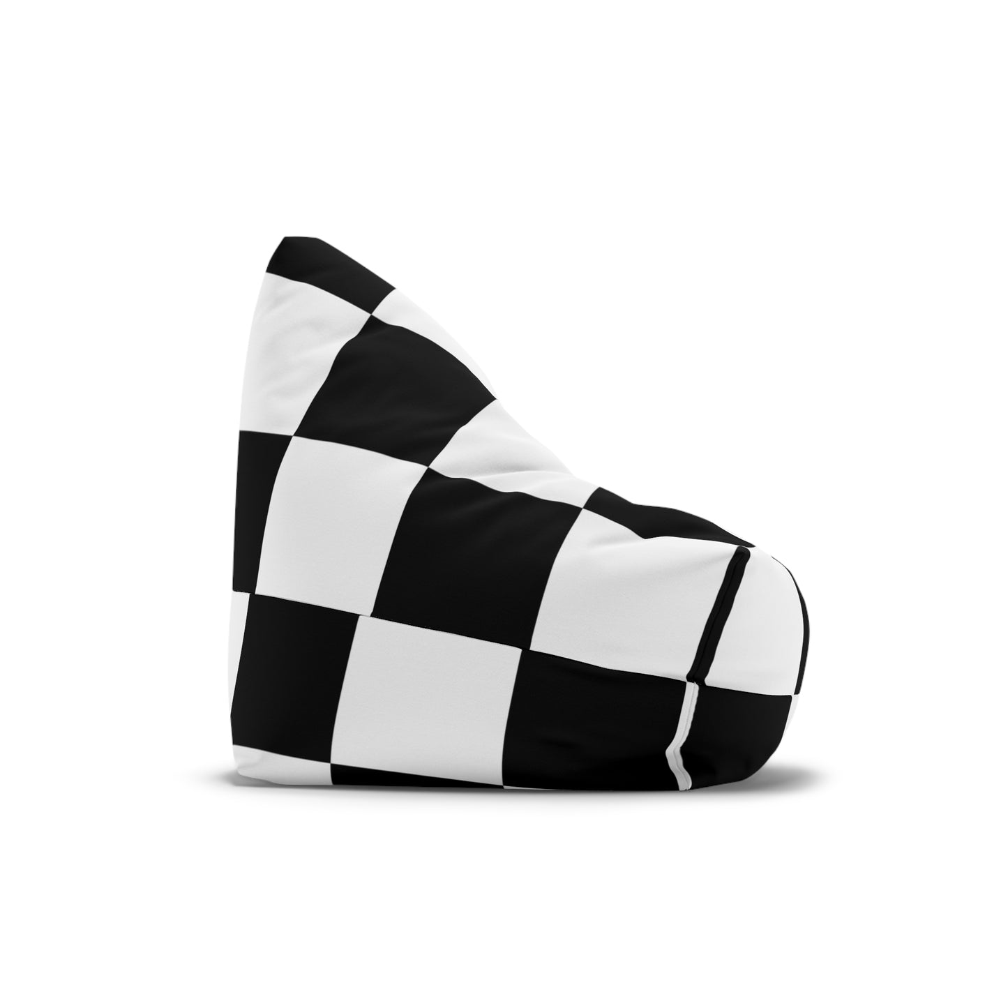 Chic Black & White Checkered Bean Bag Chair Cover – Cozy & Modern Seating