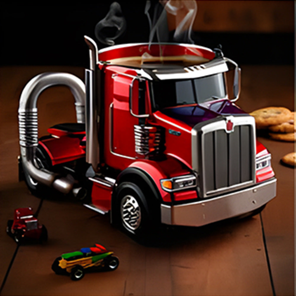 Semi Truck Coffee Mugs Handmade Home Semi Truck Coffee Cup Mugs