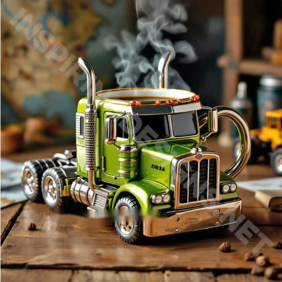 Semi Truck Coffee Mugs Handmade Home Semi Truck Coffee Cup Mugs