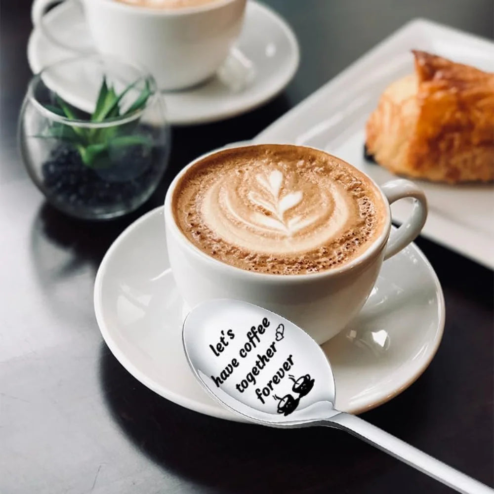 Lets Have Coffee Together Spoon Set for Couple Christmas Gifts for Men Husband from Wife Birthday Gifts for Women Girlfriend St