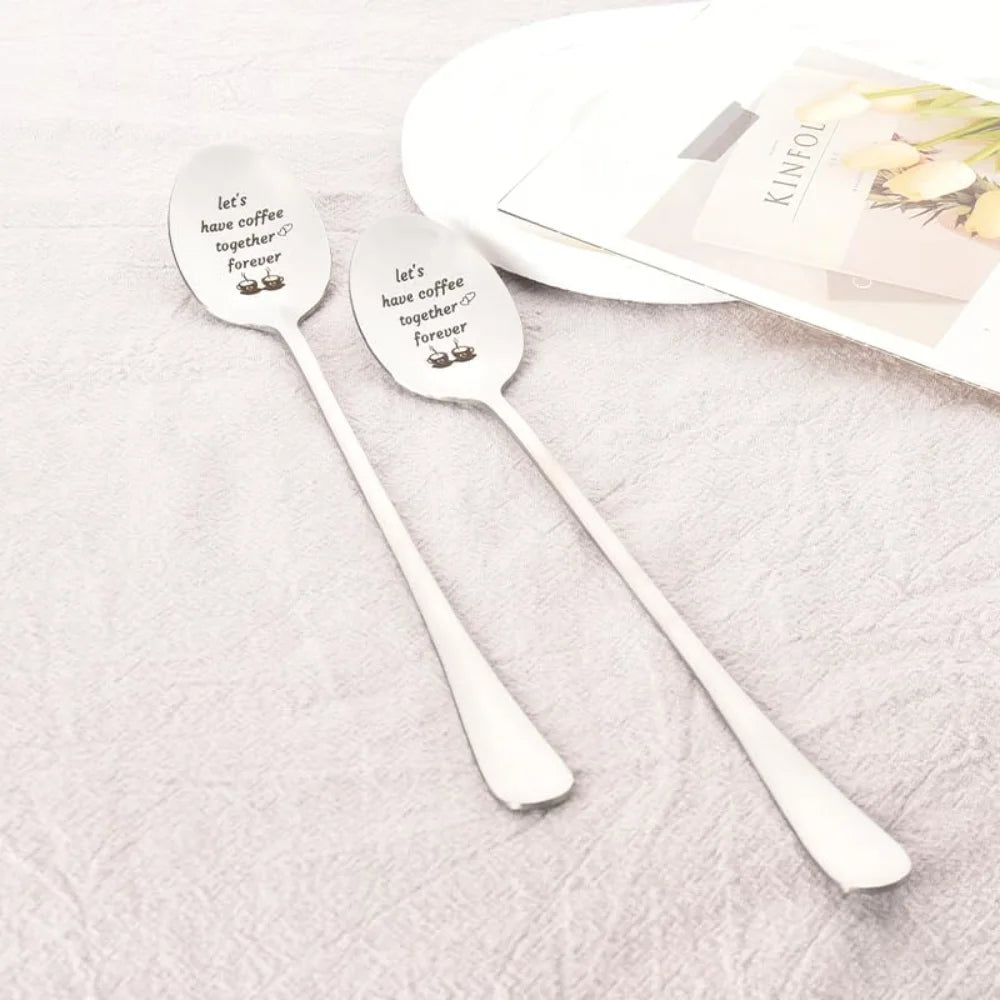 Lets Have Coffee Together Spoon Set for Couple Christmas Gifts for Men Husband from Wife Birthday Gifts for Women Girlfriend St