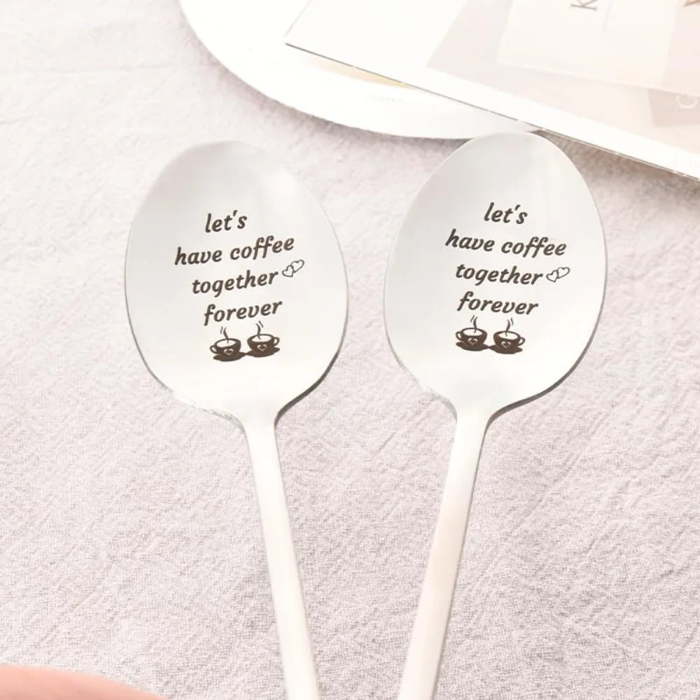 Lets Have Coffee Together Spoon Set for Couple Christmas Gifts for Men Husband from Wife Birthday Gifts for Women Girlfriend St