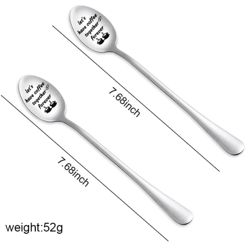Lets Have Coffee Together Spoon Set for Couple Christmas Gifts for Men Husband from Wife Birthday Gifts for Women Girlfriend St
