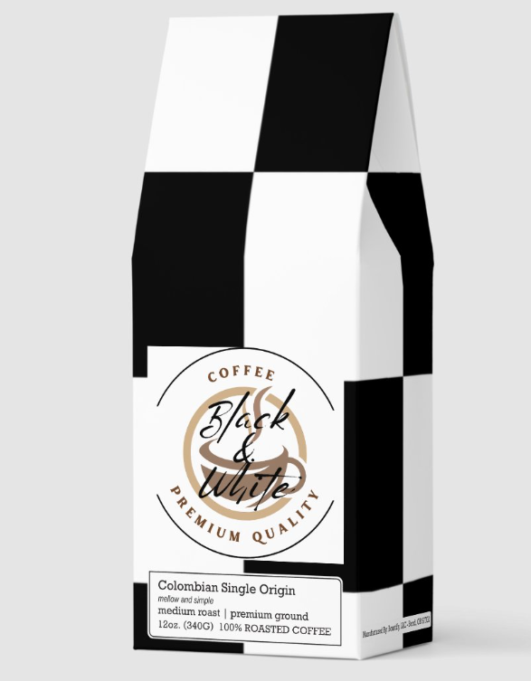 Colombia Single Origin Black And White Coffee