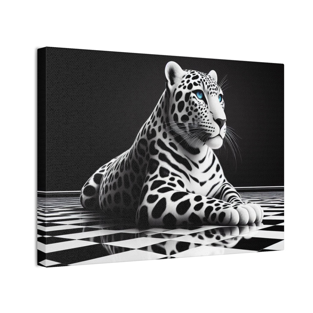 Elegant Leopard Canvas Art – Modern Home Décor, Animal Wall Art, Unique Gift, Black & White Decor, Living Room Accent