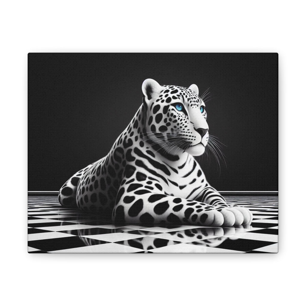 Elegant Leopard Canvas Art – Modern Home Décor, Animal Wall Art, Unique Gift, Black & White Decor, Living Room Accent