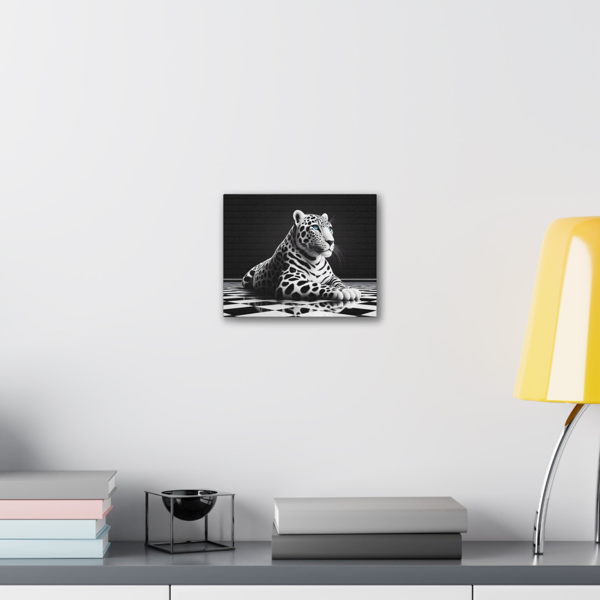 Elegant Leopard Canvas Art – Modern Home Décor, Animal Wall Art, Unique Gift, Black & White Decor, Living Room Accent