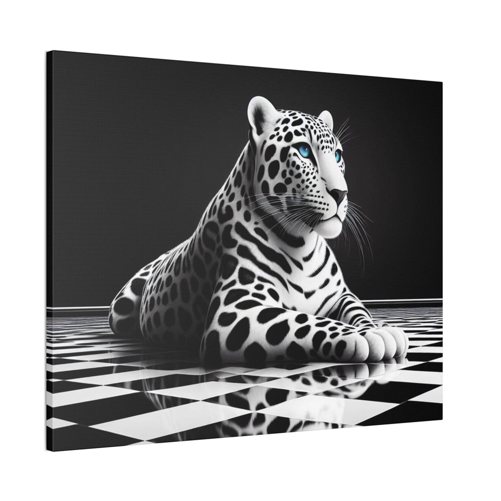 Elegant Leopard Canvas Art – Modern Home Décor, Animal Wall Art, Unique Gift, Black & White Decor, Living Room Accent