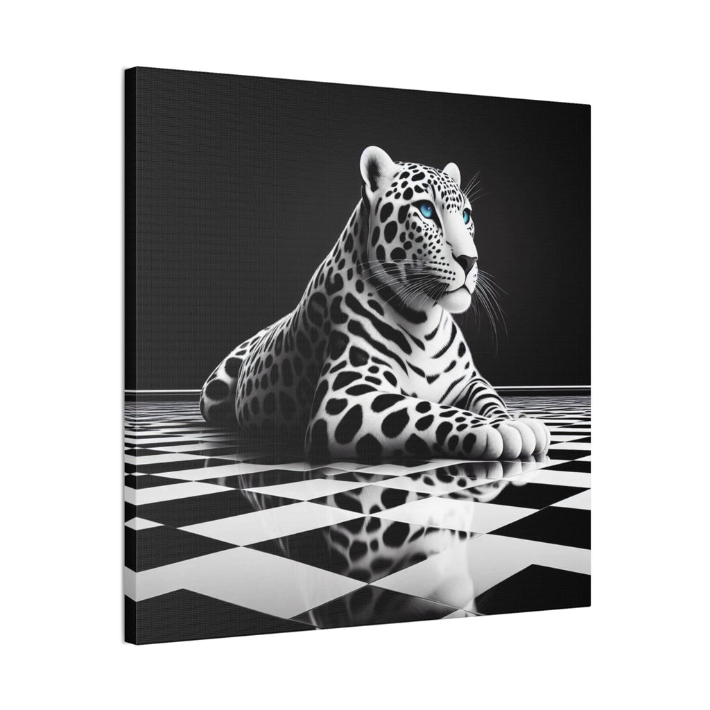 Elegant Leopard Canvas Art – Modern Home Décor, Animal Wall Art, Unique Gift, Black & White Decor, Living Room Accent