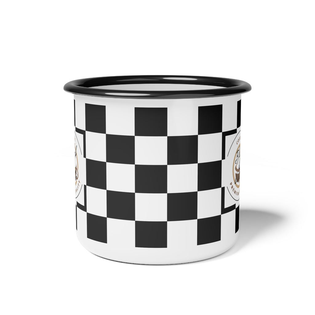 Camp Cup Coffee Lovers Retro Checkerboard Design