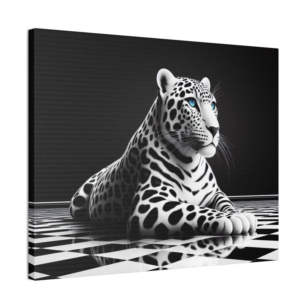 Elegant Leopard Canvas Art – Modern Home Décor, Animal Wall Art, Unique Gift, Black & White Decor, Living Room Accent