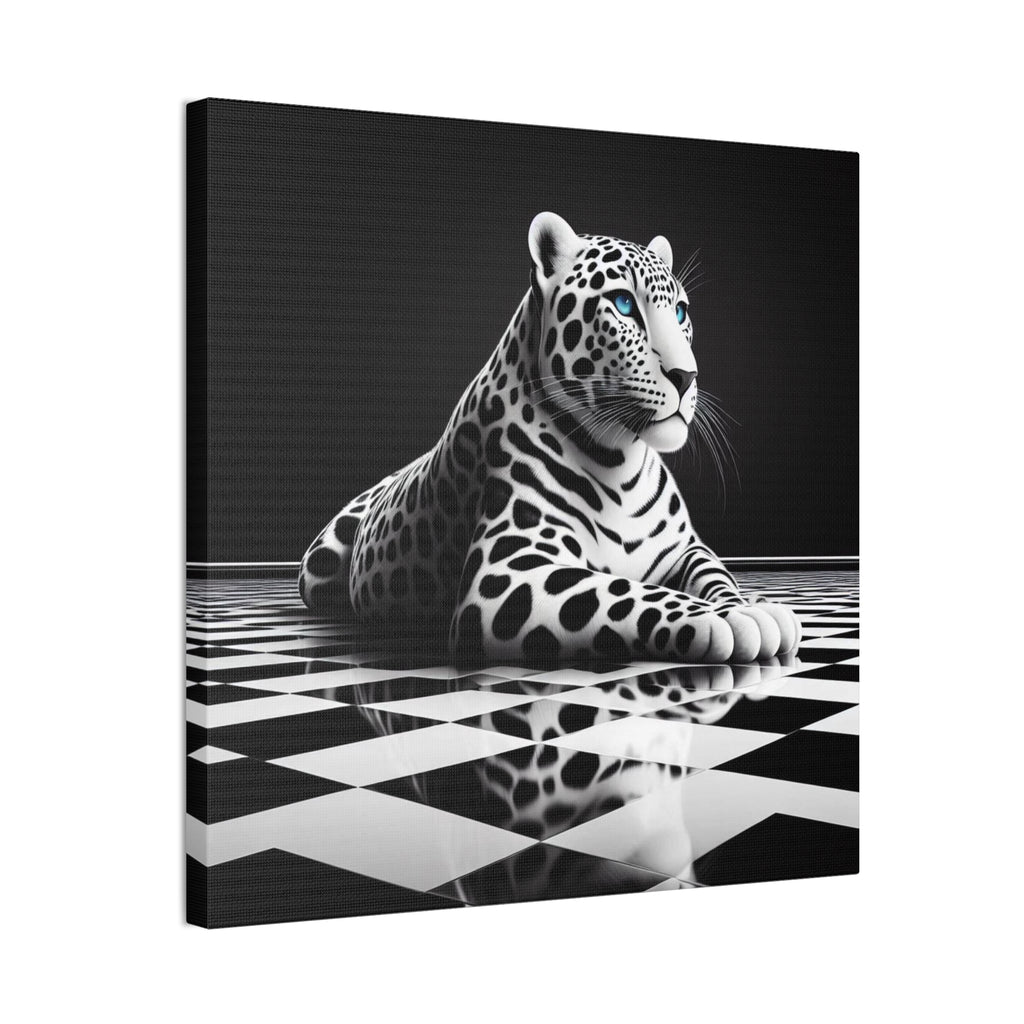 Elegant Leopard Canvas Art – Modern Home Décor, Animal Wall Art, Unique Gift, Black & White Decor, Living Room Accent