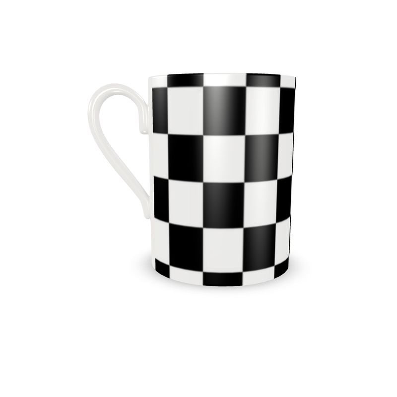 Elegant Black and White Cup and Saucer Set – Modern Ceramic Teacup for Coffee or Tea Lovers