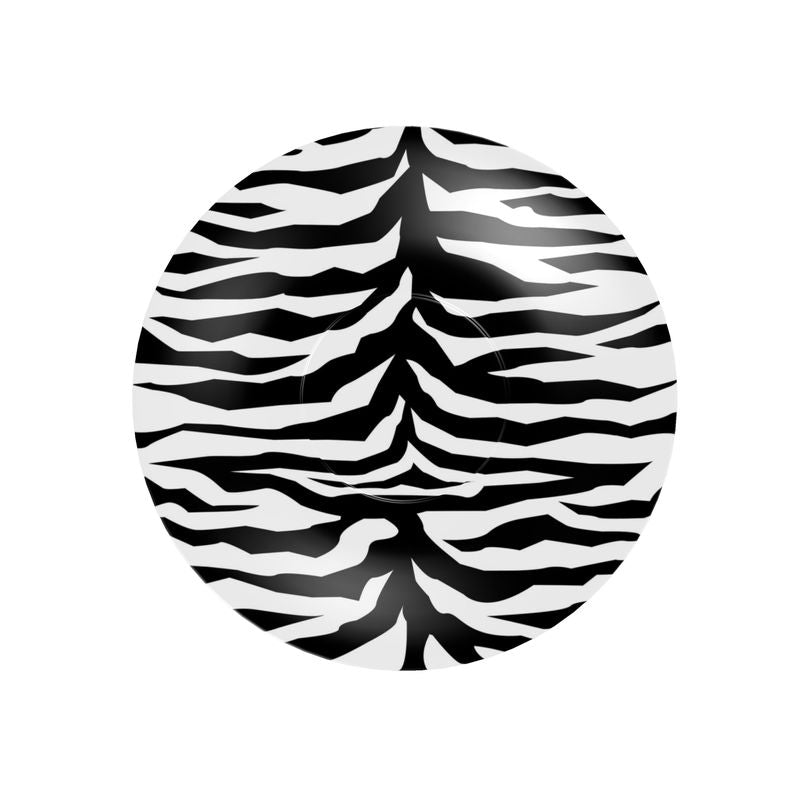 Cup and saucer black and white Zebra