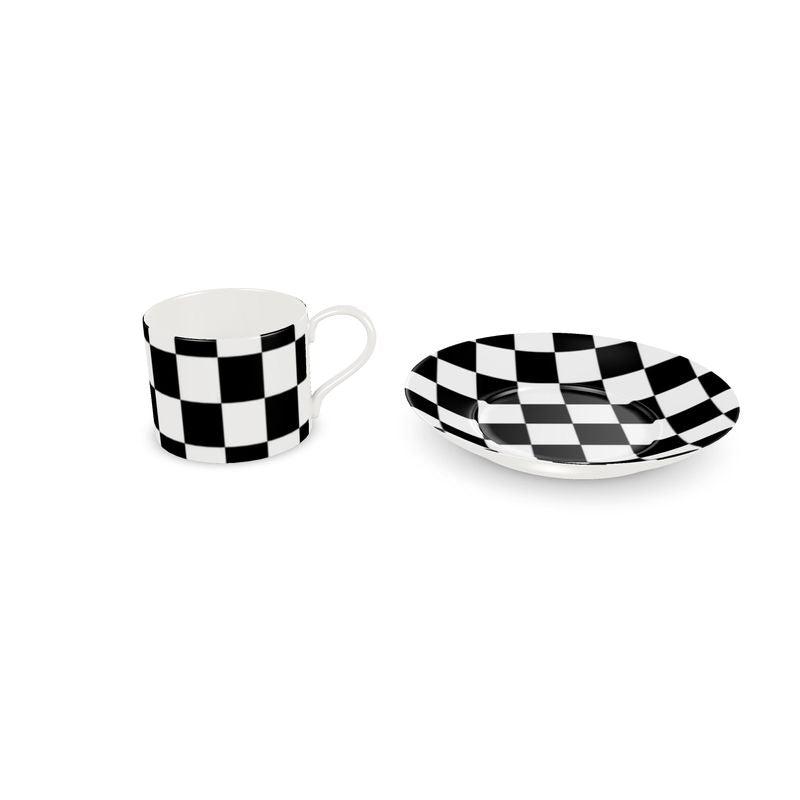 C up and Saucer black and white