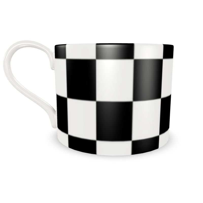 Elegant Black and White Cup and Saucer Set – Modern Ceramic Teacup for Coffee or Tea Lovers