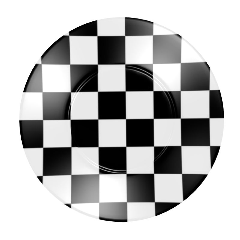 C up and Saucer black and white