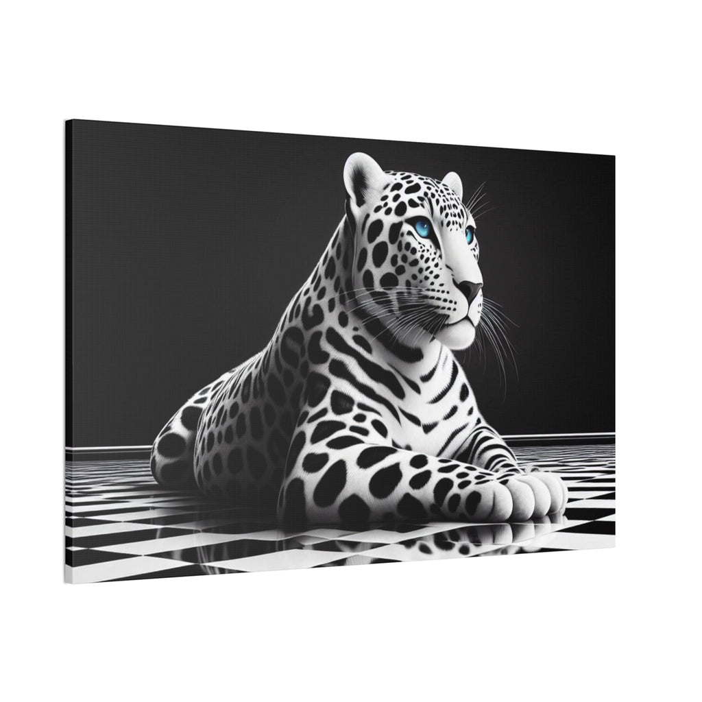 Elegant Leopard Canvas Art – Modern Home Décor, Animal Wall Art, Unique Gift, Black & White Decor, Living Room Accent