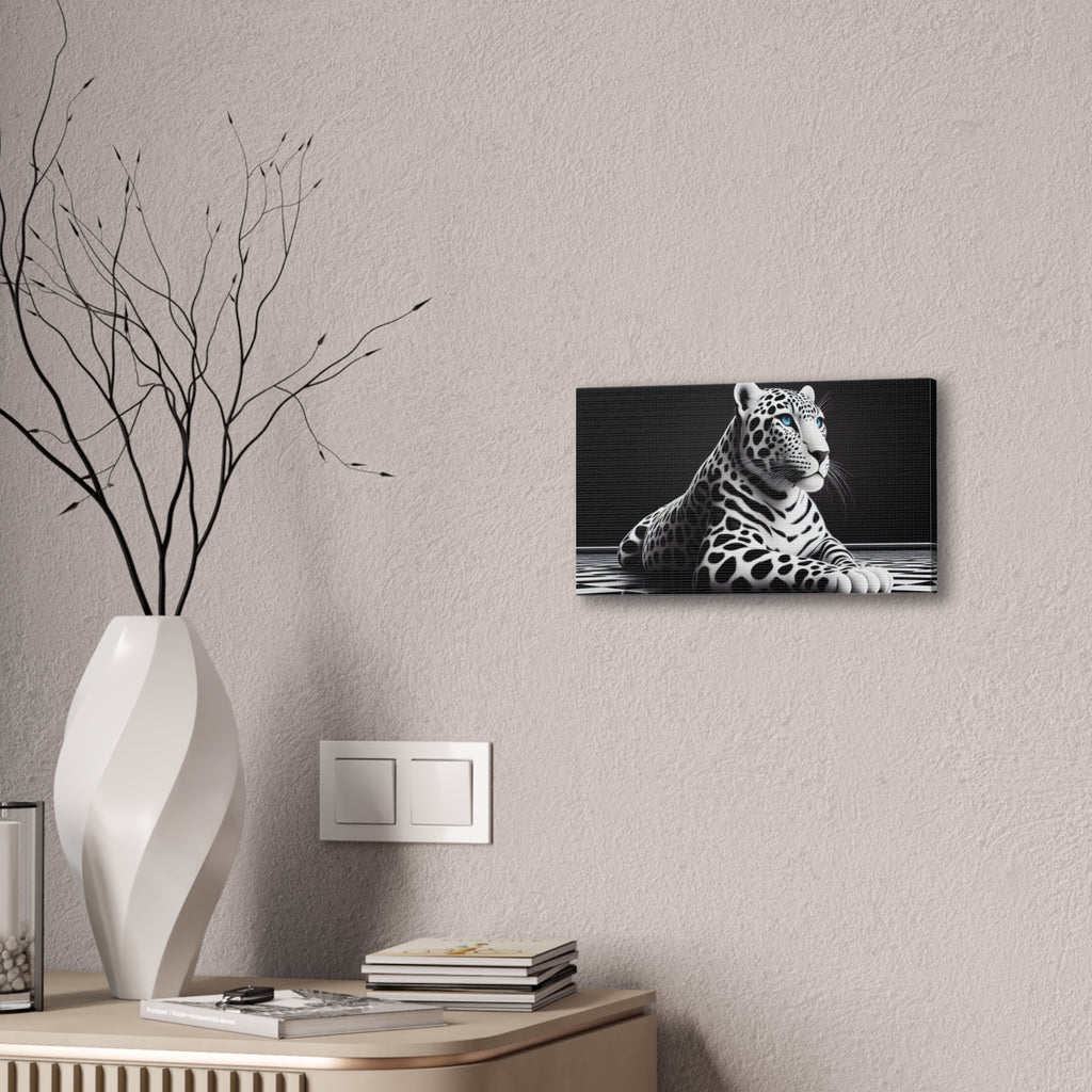 Elegant Leopard Canvas Art – Modern Home Décor, Animal Wall Art, Unique Gift, Black & White Decor, Living Room Accent