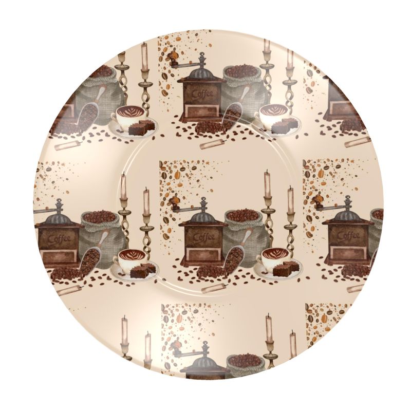 Vintage Coffee Grinder Cup and Saucer Set – Ceramic Teacup for Coffee