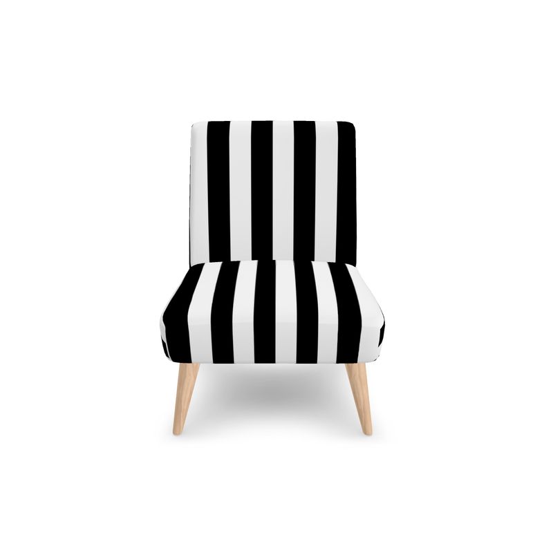 Black & White Striped Occasional Chair – Modern Accent Seating