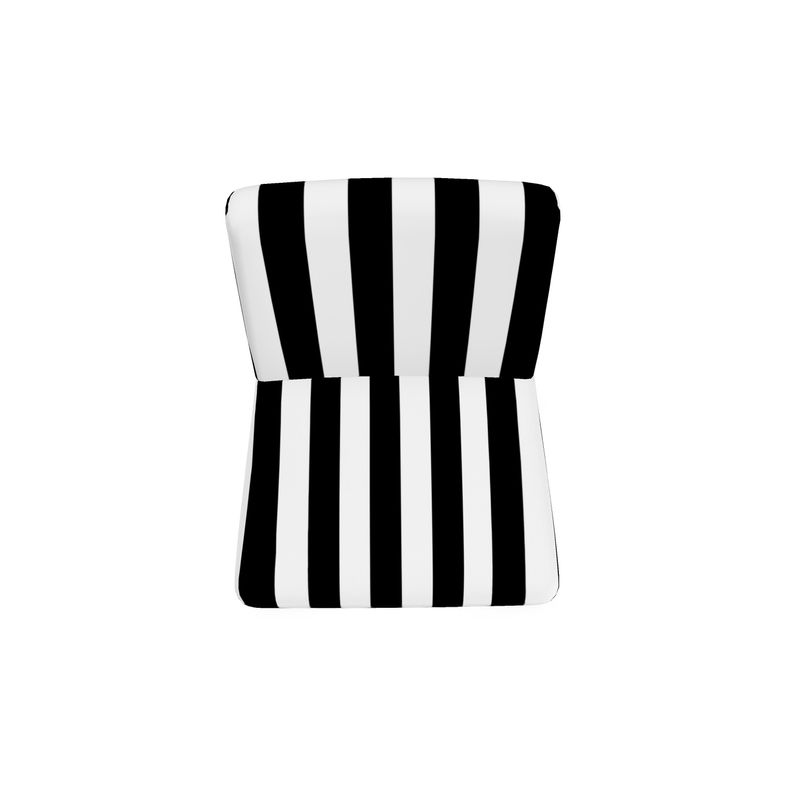 Black & White Striped Occasional Chair – Modern Accent Seating