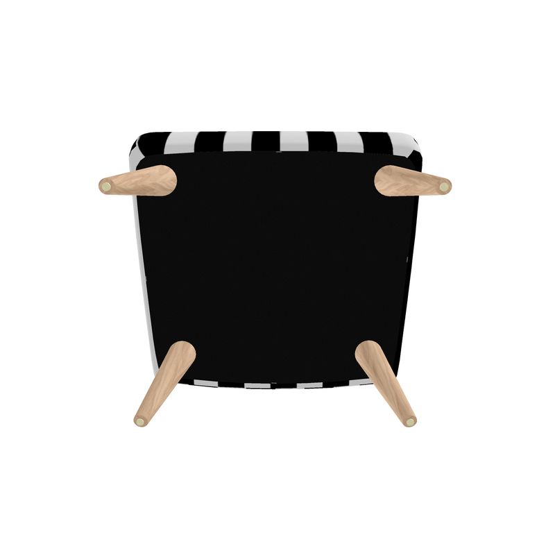 Black & White Striped Occasional Chair – Modern Accent Seating