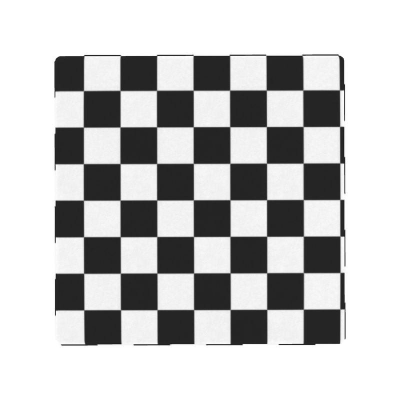 Decorative Cube – Modern Checkered Design, Multifunctional Accent Piece