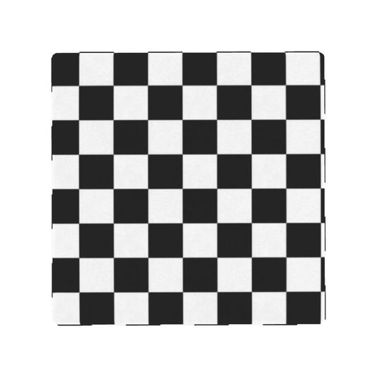 Decorative Cube – Modern Checkered Design, Multifunctional Accent Piece