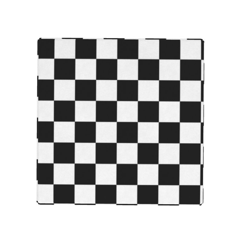 Decorative Cube – Modern Checkered Design, Multifunctional Accent Piece