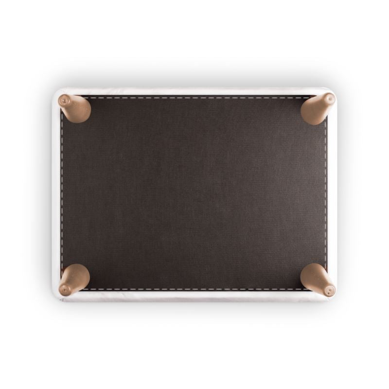 Footstool – Modern Checkered Design, Upholstered Accent Seating