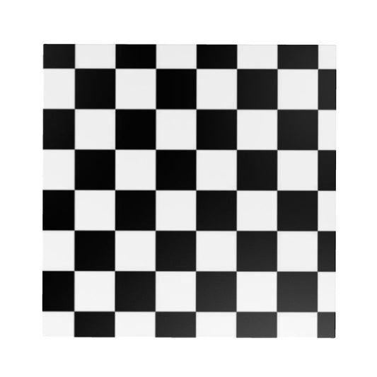 Modern checkered design in black and white, perfect for contemporary decor.
