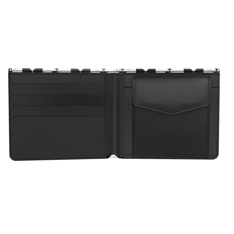 Harlequin Face Men's Wallet Black & White