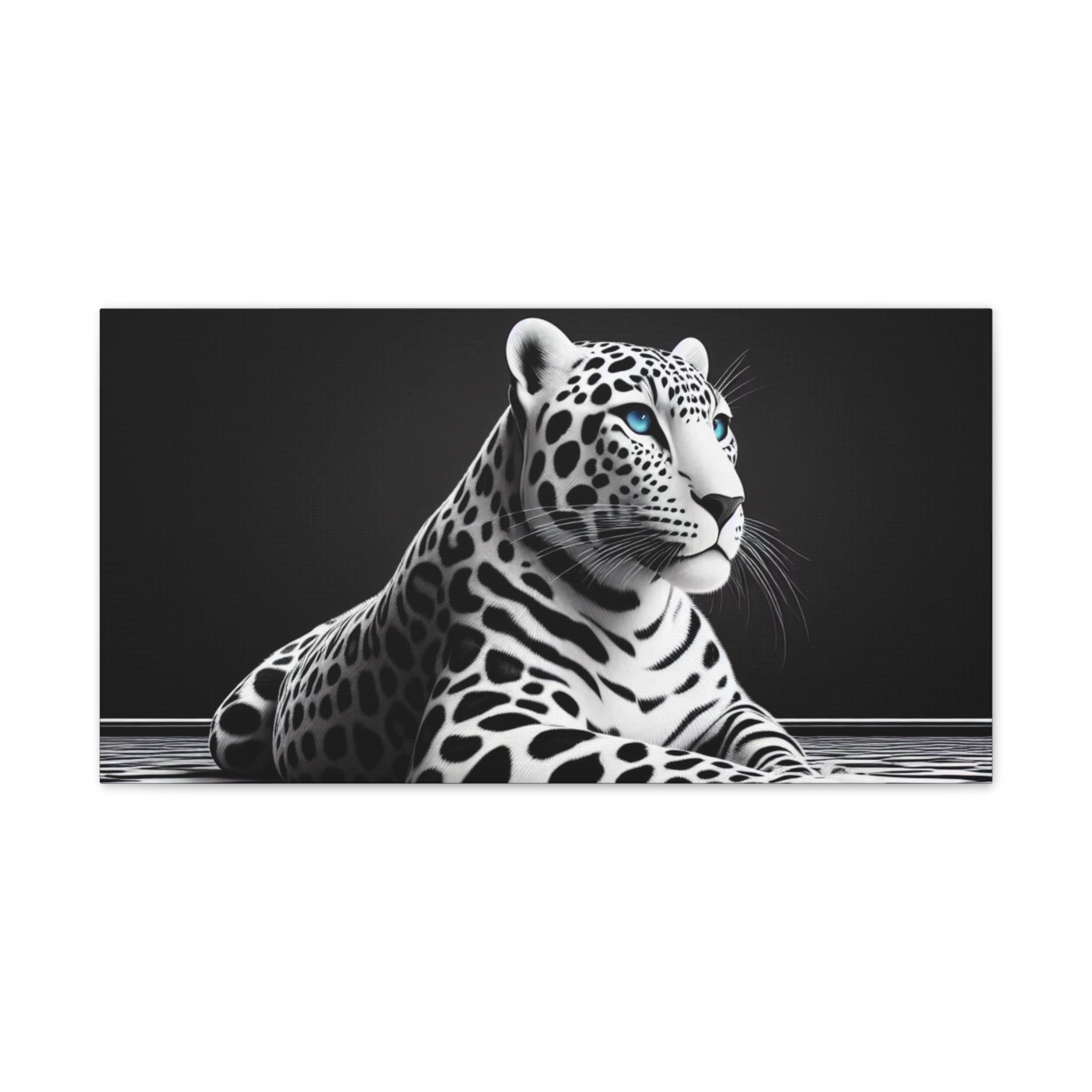 Elegant Leopard Canvas Art – Modern Home Décor, Animal Wall Art, Unique Gift, Black & White Decor, Living Room Accent