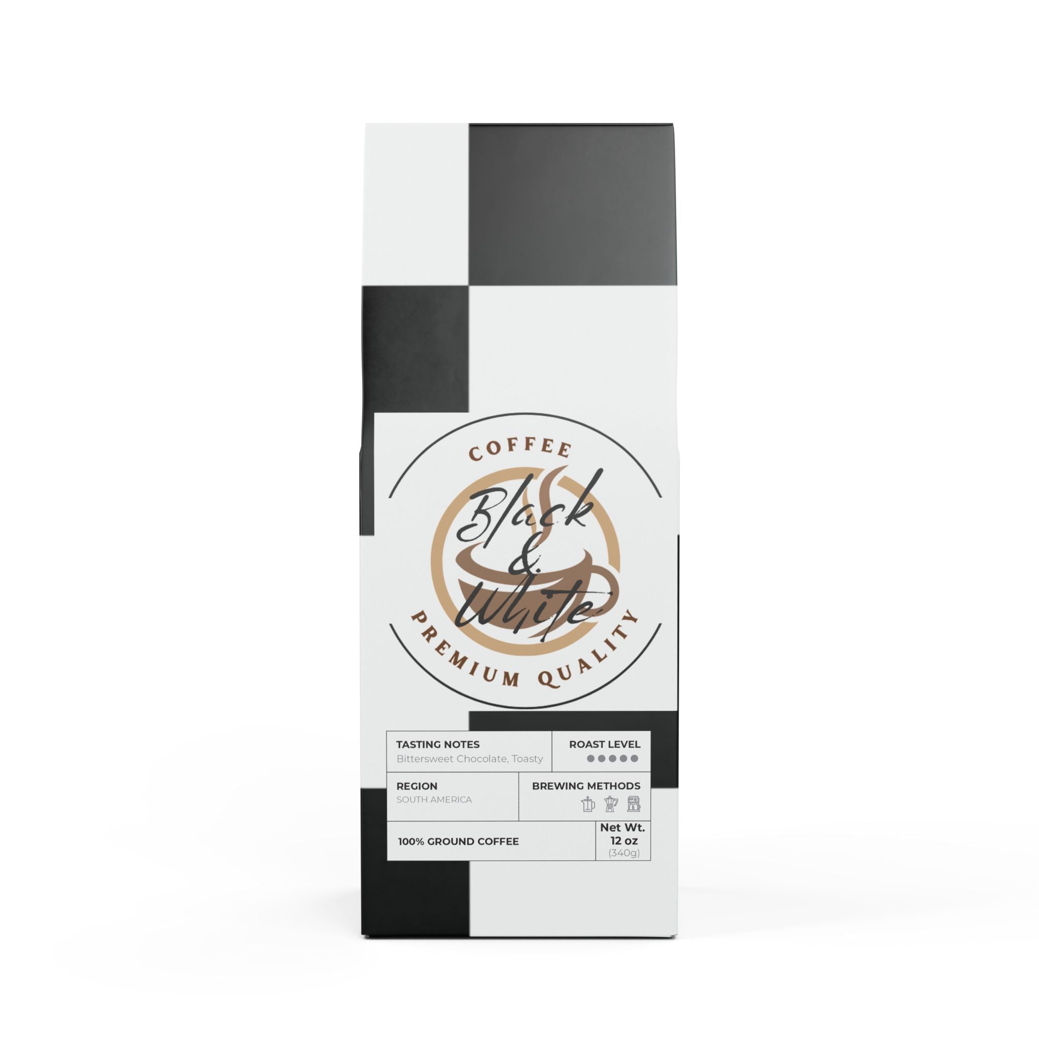 Black & White Dark French Roast Coffee | Bold & Rich Flavor - Food & Beverages -