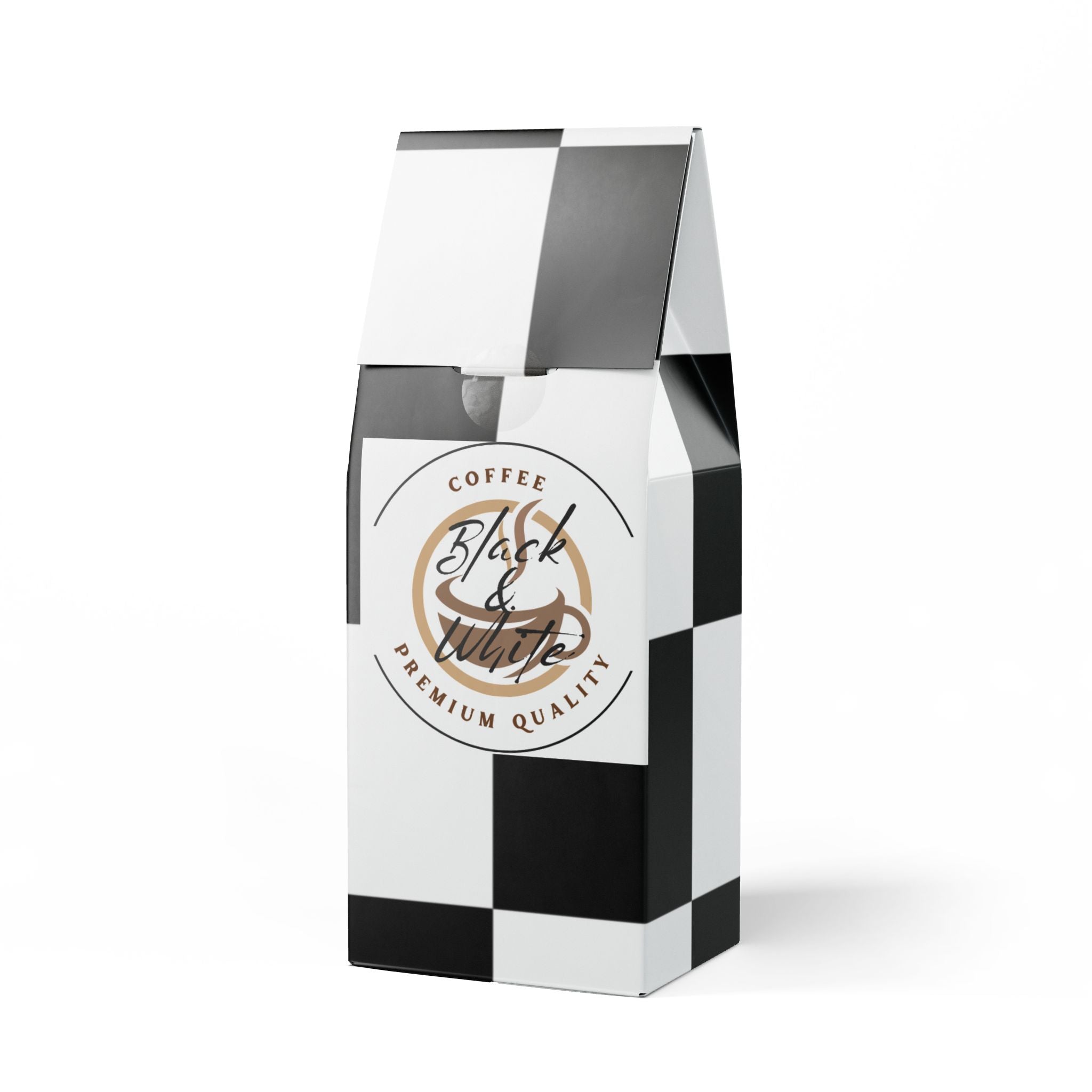 Black & White Colombia Light-Medium Roast Coffee Beans & Ground – 12oz - Food & Beverages -