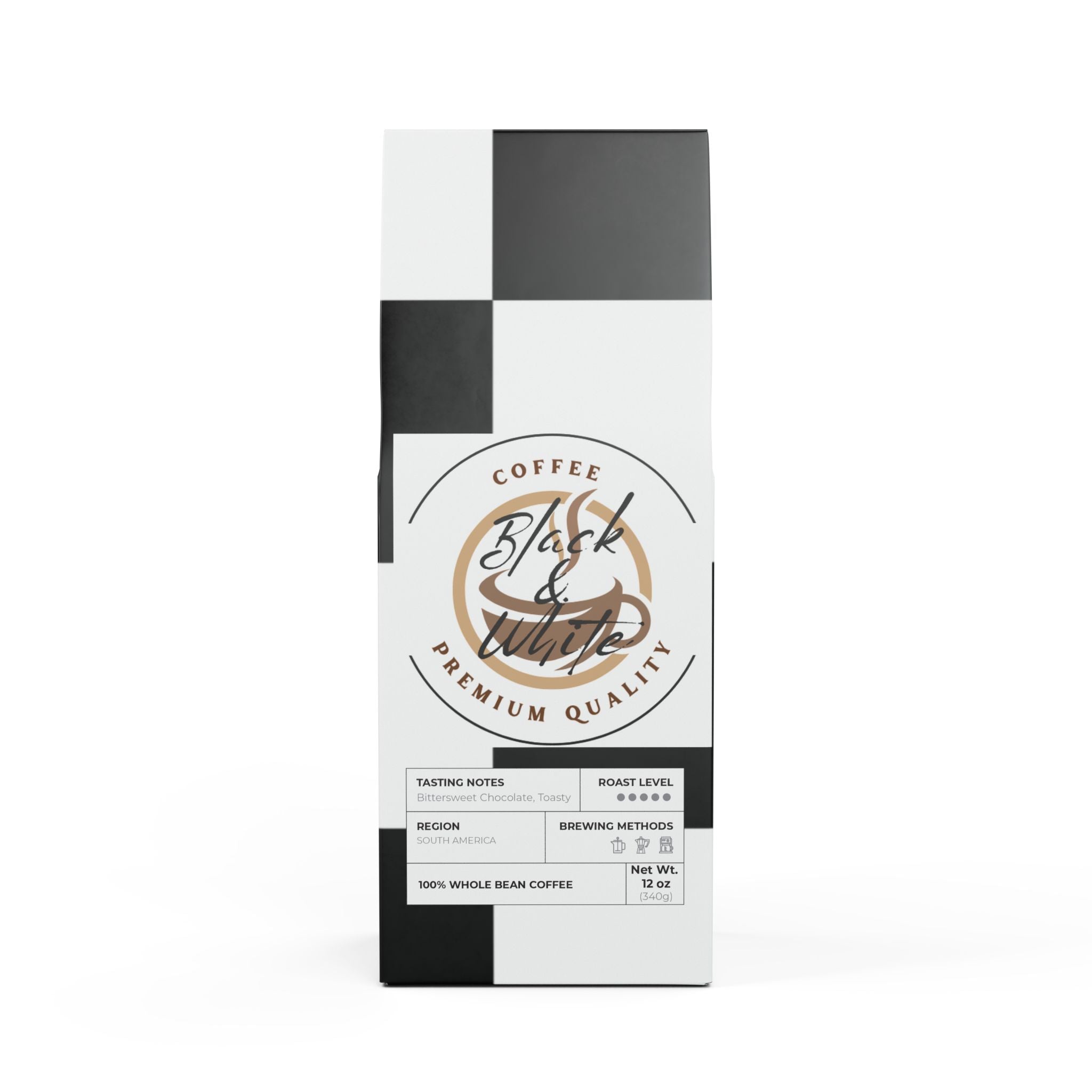 Black & White Dark French Roast Coffee | Bold & Rich Flavor - Food & Beverages -