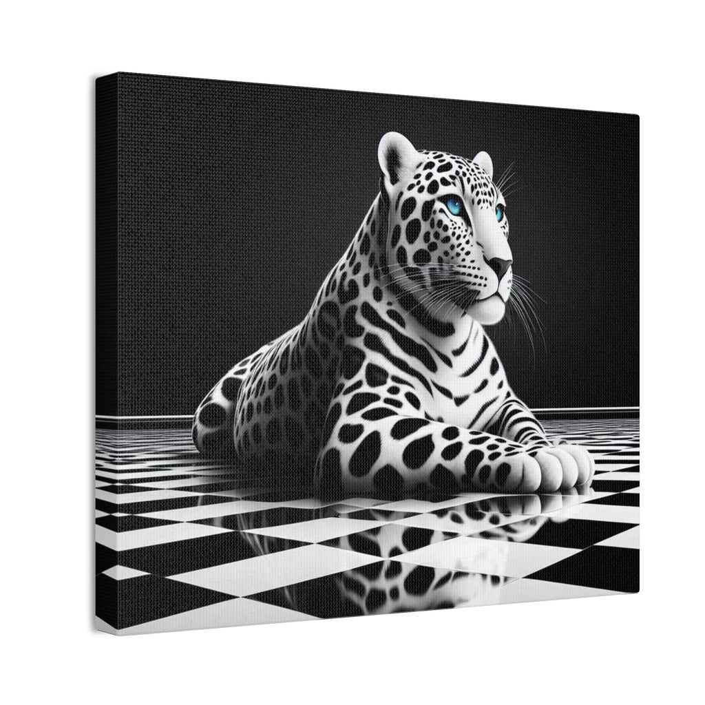 Elegant Leopard Canvas Art – Modern Home Décor, Animal Wall Art, Unique Gift, Black & White Decor, Living Room Accent