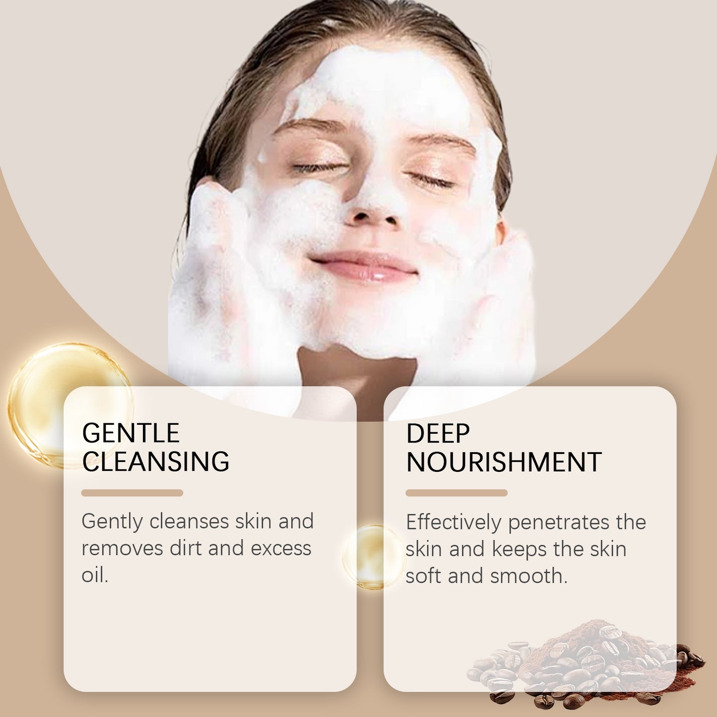 Coffee Cleansing Soap, Coffee Essence Gently Cleans, Nourishes, Moisturizes And Brightens The Skin -  -