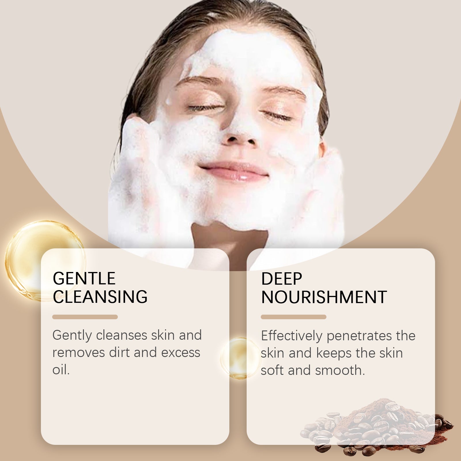 Coffee Cleansing Soap, Coffee Essence Gently Cleans, Nourishes, Moisturizes And Brightens The Skin -  -