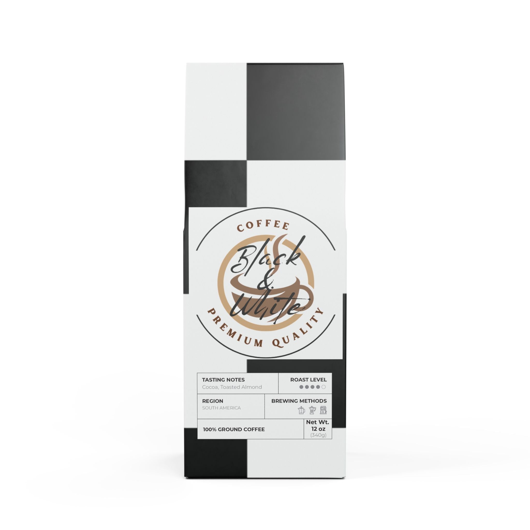 Black & White Cascades Coffee Blend (Medium-Dark Roast) - Food & Beverages -