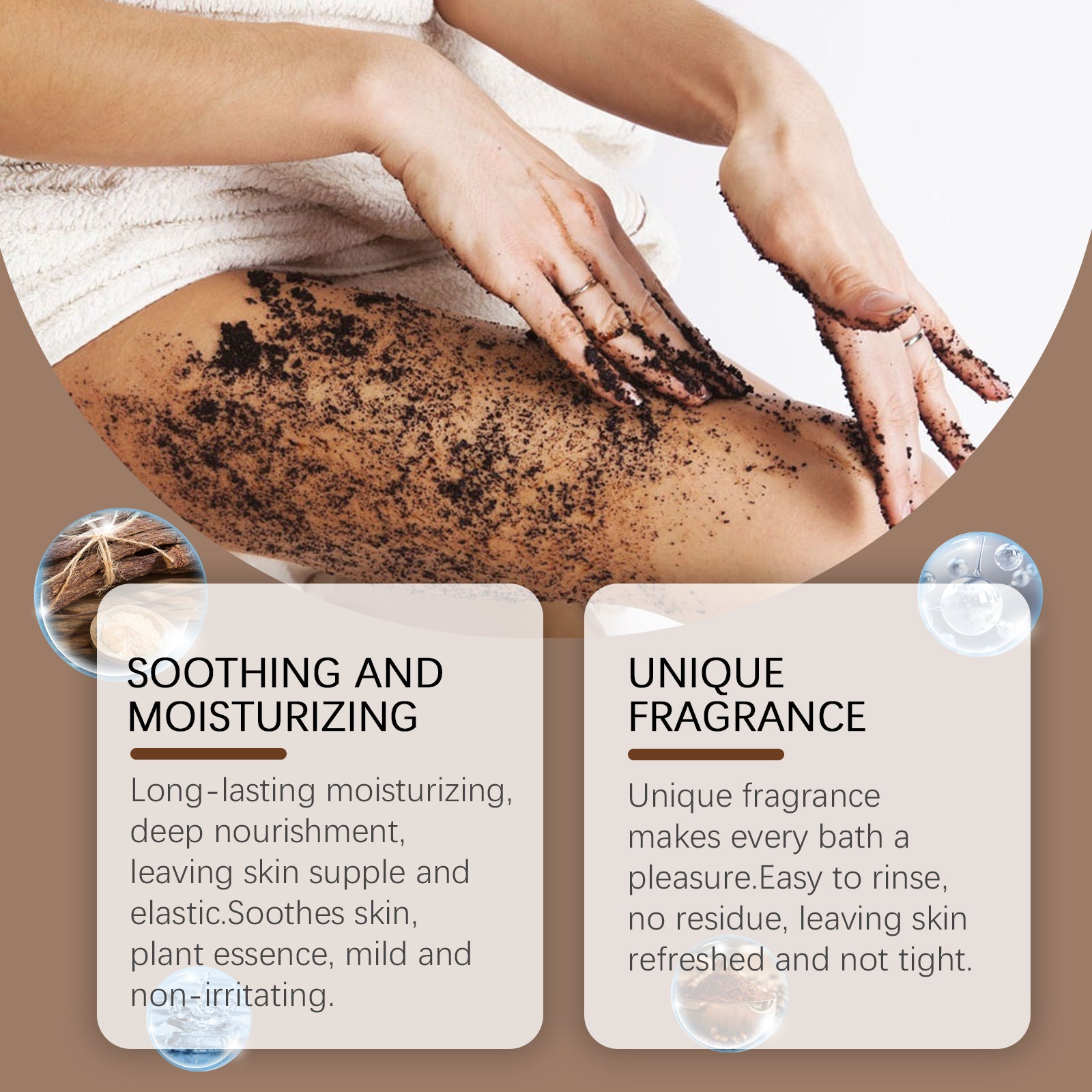 Coffee Body Scrub Gently Cleanses Skin, Exfoliates, Moisturizes And Refreshes Skin -  -