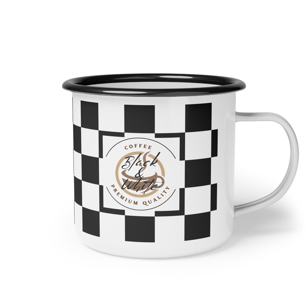 Camp Cup Coffee Lovers Retro Checkerboard Design