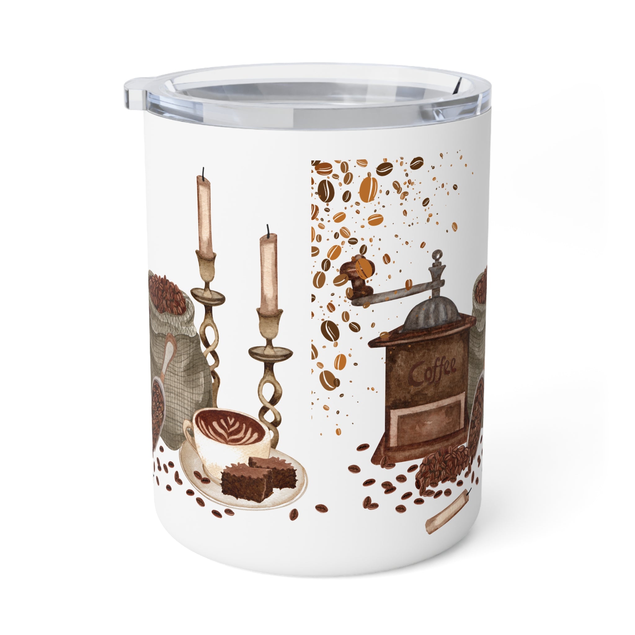 Coffee Lovers Insulated Mug, Cozy Coffee Mug, Gift for Coffee Enthusiasts, Home Office Essential, Rustic Cafe Style