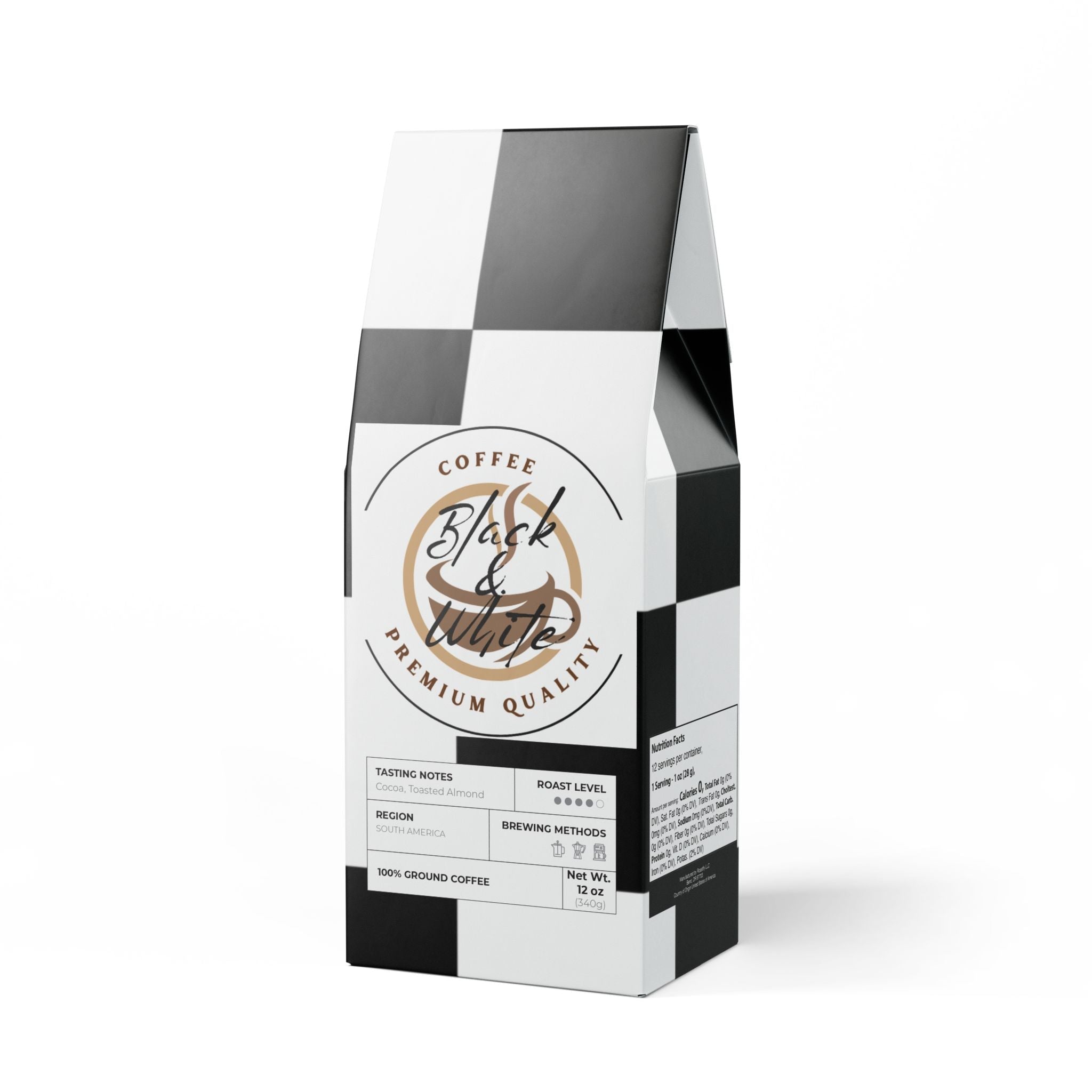 Black & White Cascades Coffee Blend (Medium-Dark Roast) - Food & Beverages -