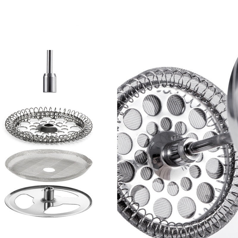 Coffee pot 304 stainless steel French press double-layer hand-pour straight handle coffee brewing pot by eprolo