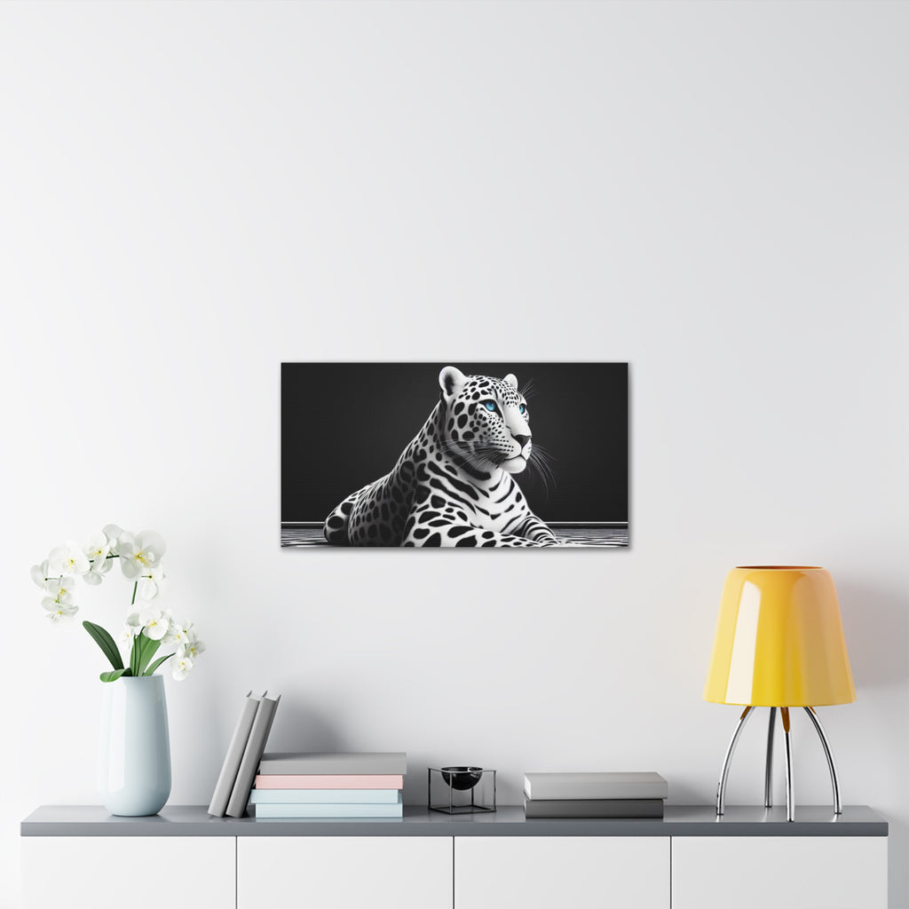 Elegant Leopard Canvas Art – Modern Home Décor, Animal Wall Art, Unique Gift, Black & White Decor, Living Room Accent