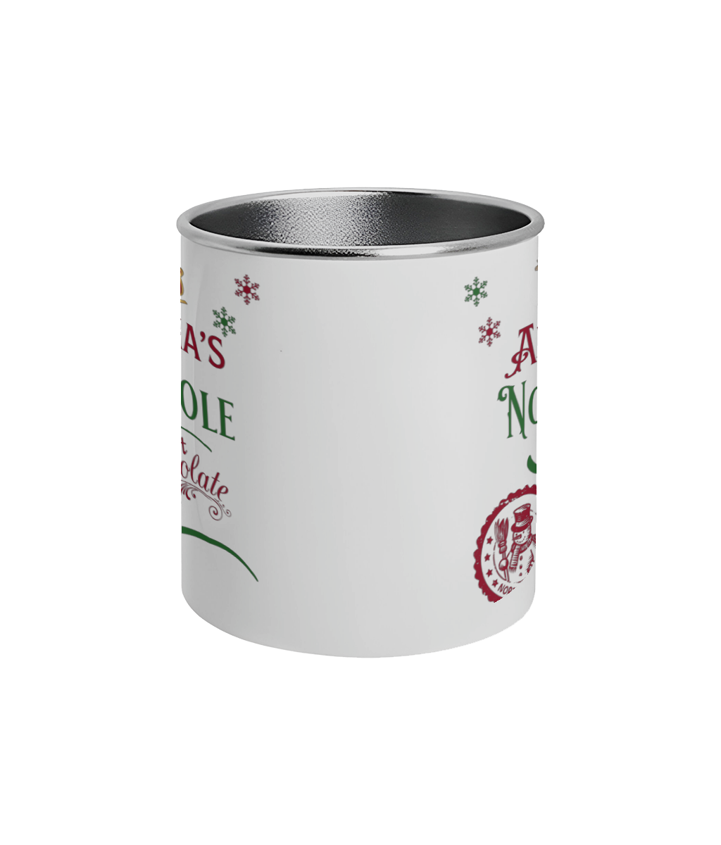 Personalized Christmas North Pole Hot Chocolate Mug – 11oz Stainless Steel Cup, Custom Holiday Cocoa Mug by BlackAndWhiteLux Store
