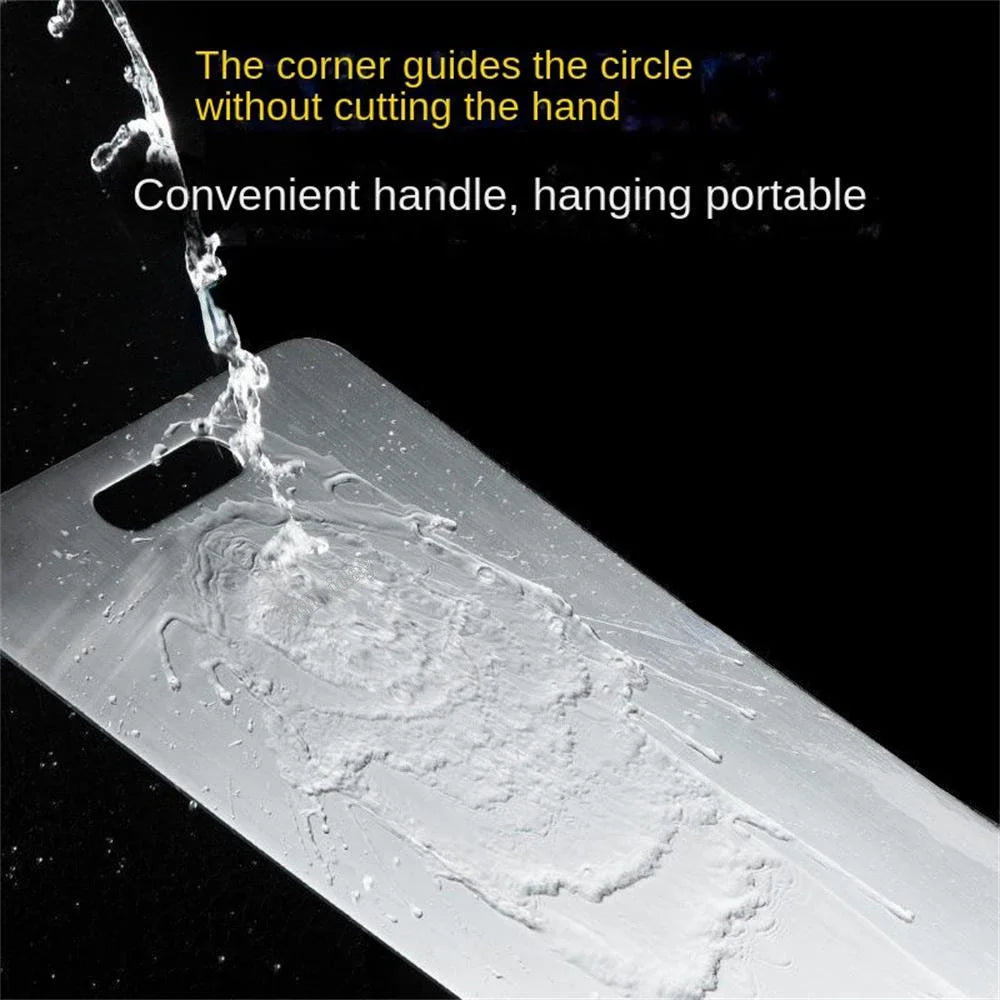 304 Stainless Steel Panel and Chopping Board Kitchen Household Thickened Double Sided Cutting Board Block Kneading Dough Board by eprolo