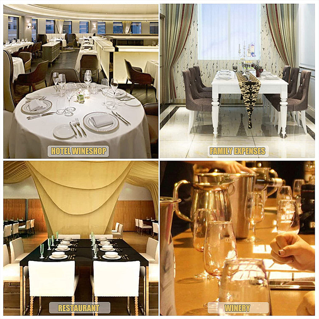 Black and White Damask Cloth Napkins – Elegant Reusable Polyester Table Napkins for Weddings & Events - Napkins -